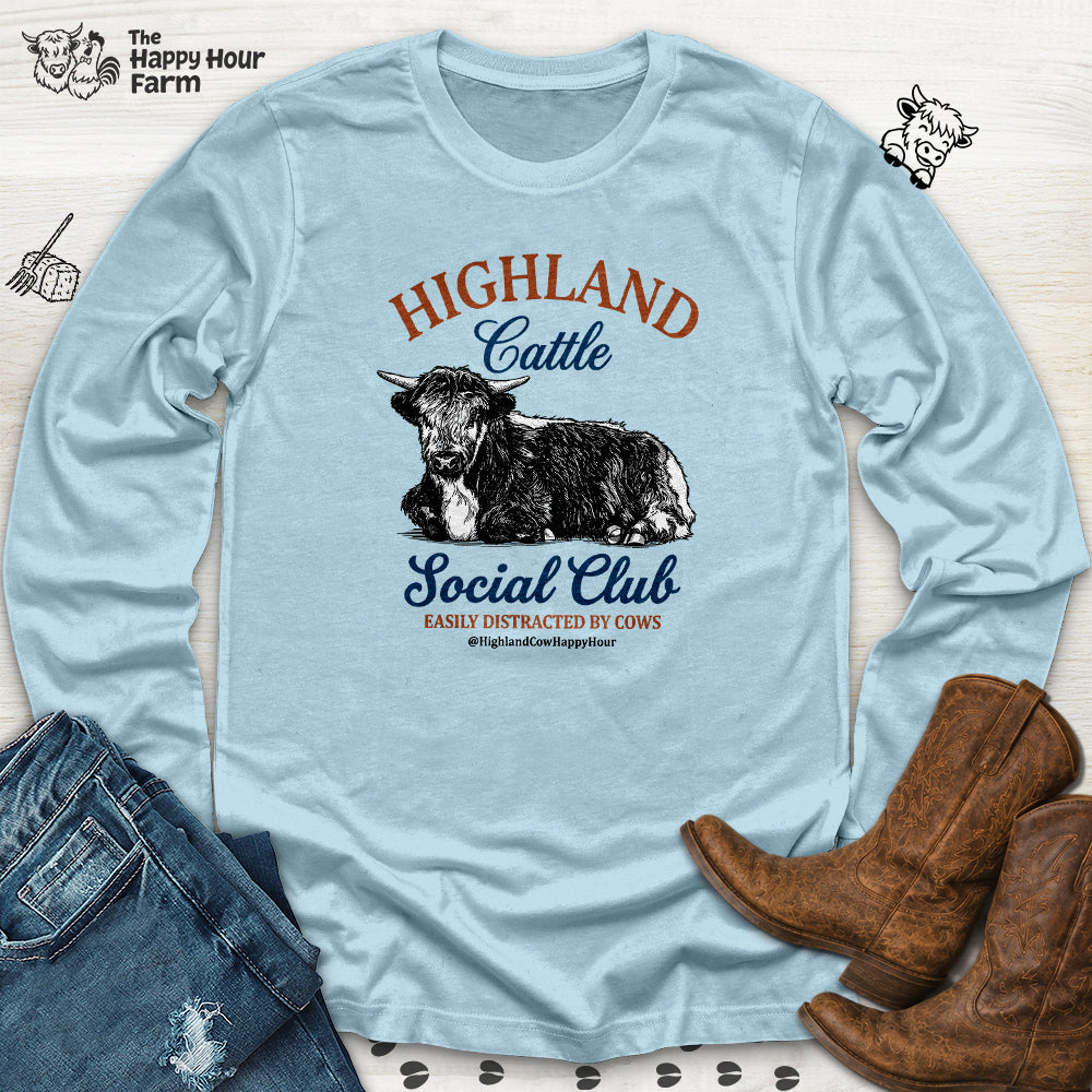 Highland Cattle Social Club Long Sleeve
