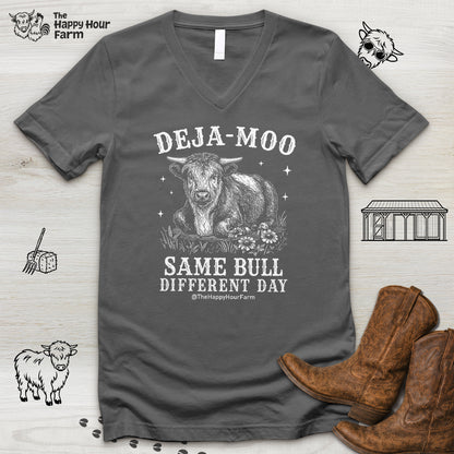 Deja-Moo V-Neck Tee