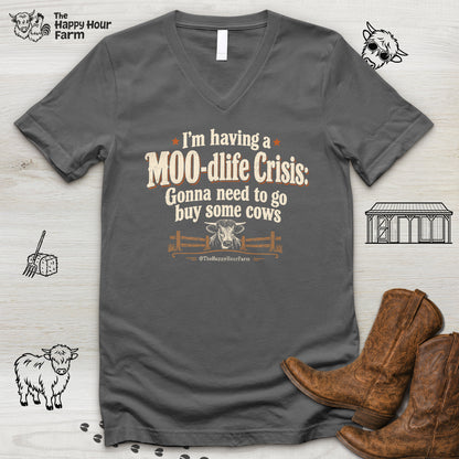 MOO-dlife Crisis V-Neck Tee