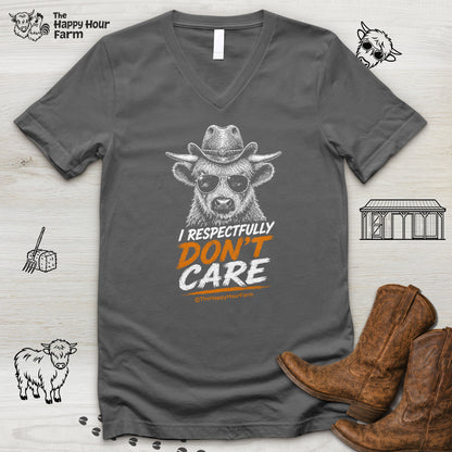 I Respectfully Don't Care V-Neck Tee