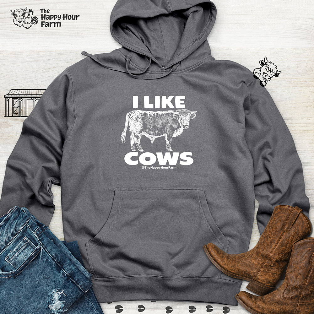 I Like Cows Hooded Sweatshirt
