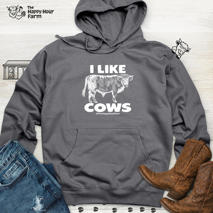 I Like Cows Hooded Sweatshirt