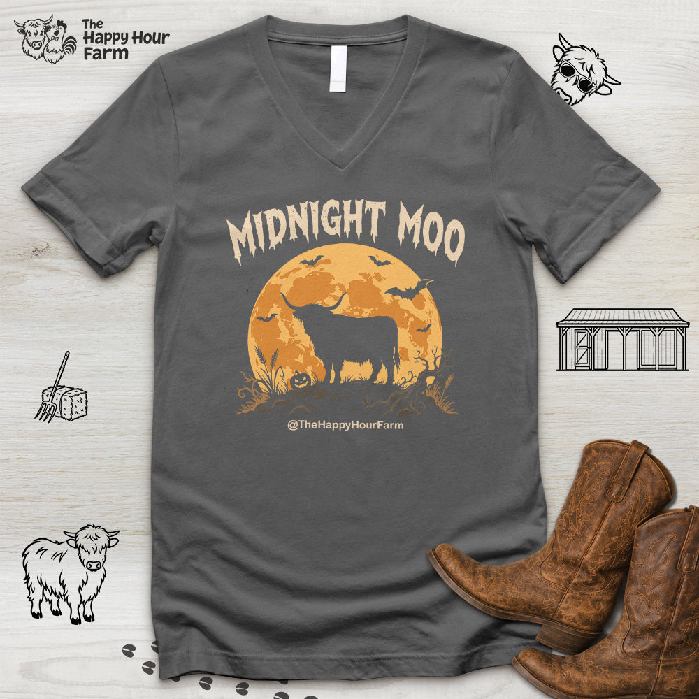 Midnight Moo V-Neck Tee