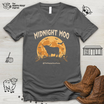 Midnight Moo V-Neck Tee