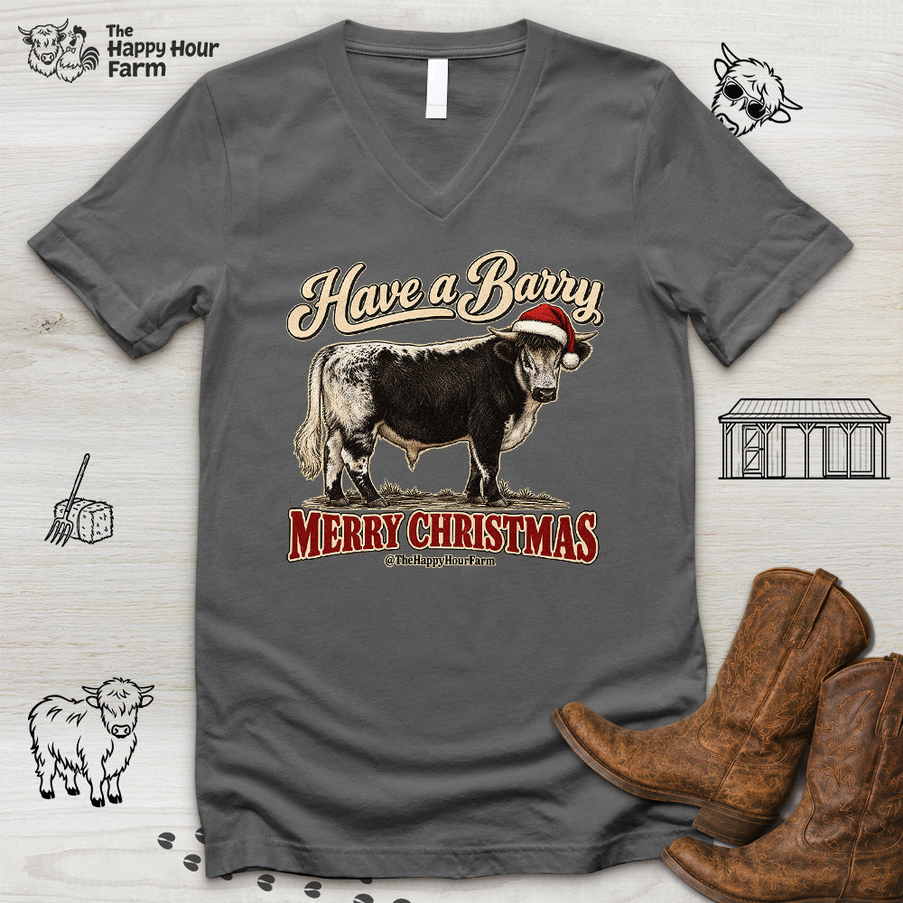 Have a Barry MERRY CHRISTMAS V-Neck Tee