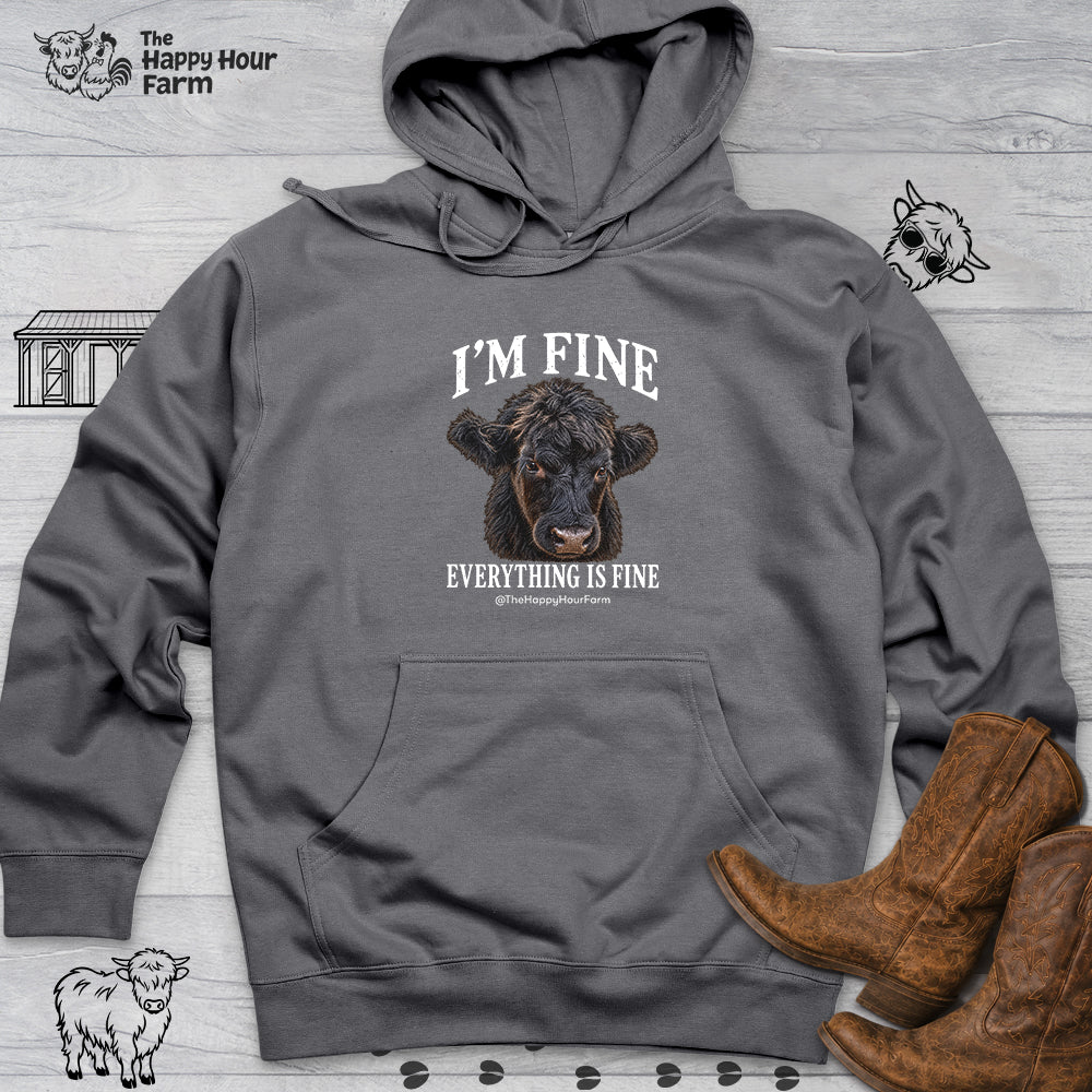 I'm Fine Everything Is Fine Hooded Sweatshirt