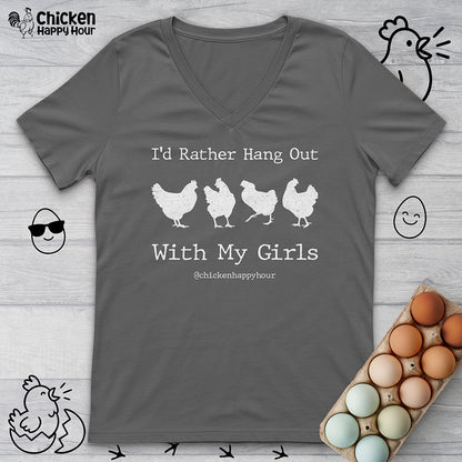 I'd Rather Hang Out V-Neck Tee