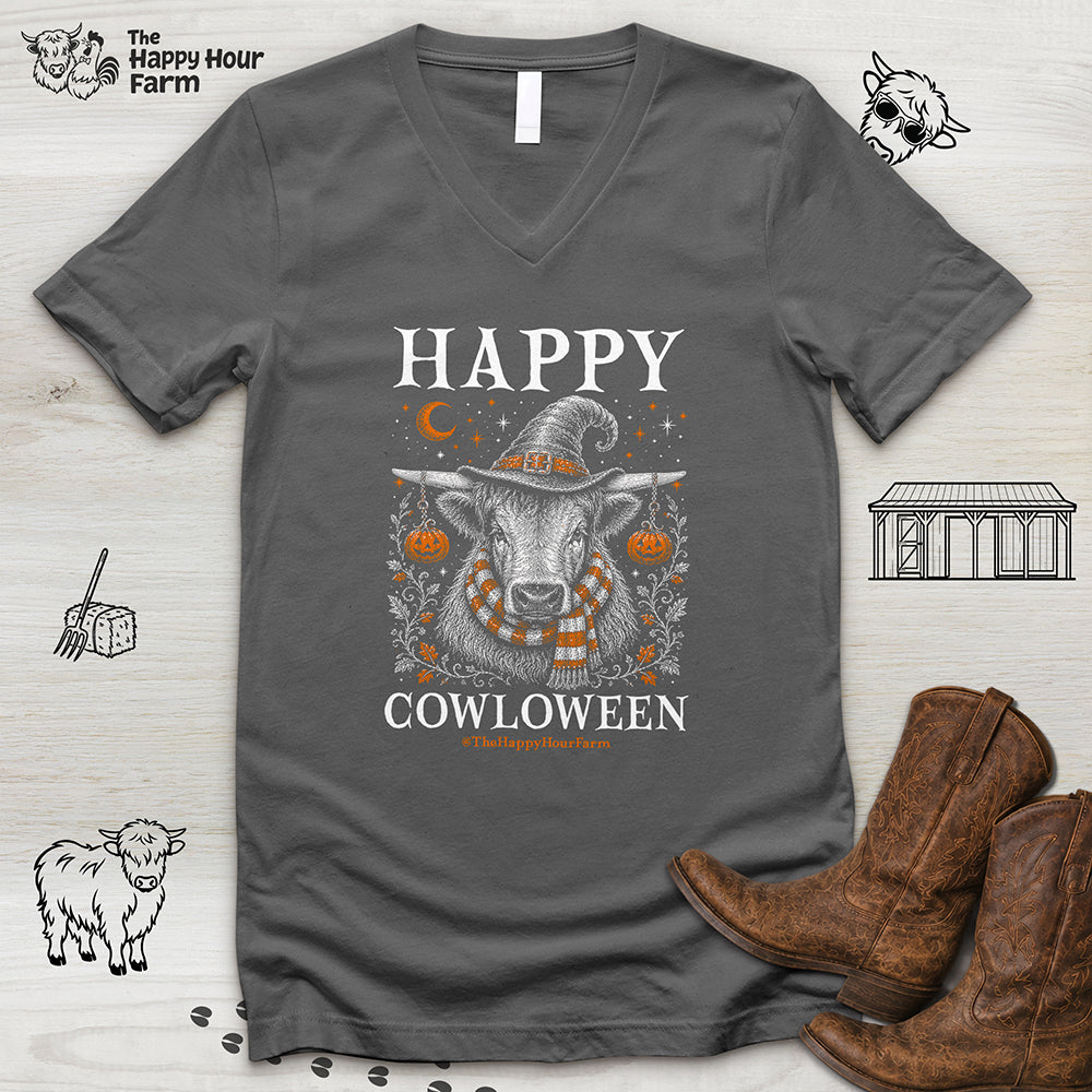 Happy COWloween V-Neck Tee