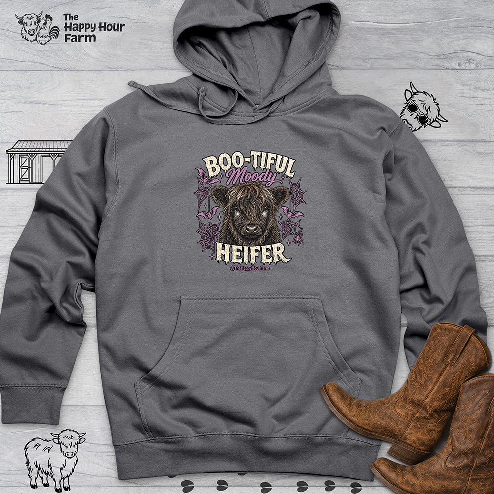 Bootiful Moody Heifer Hooded Sweatshirt