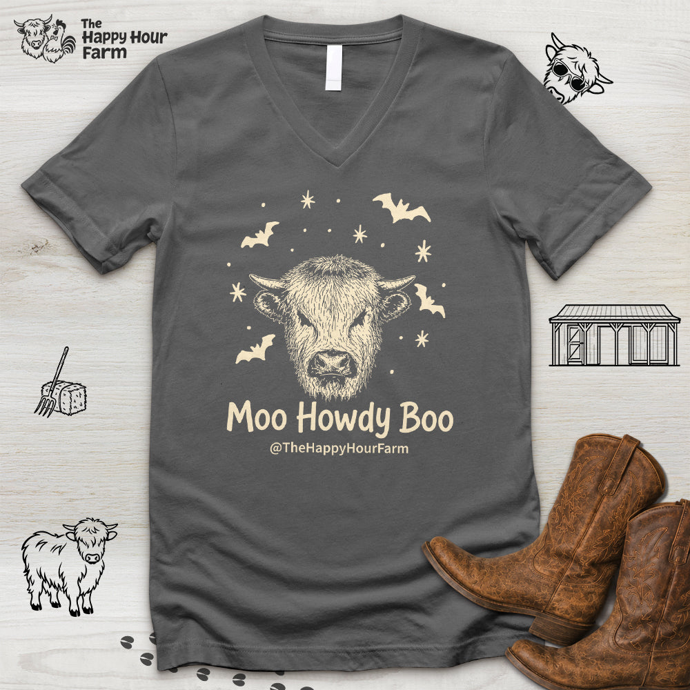 Moo Howdy Boo V-Neck Tee