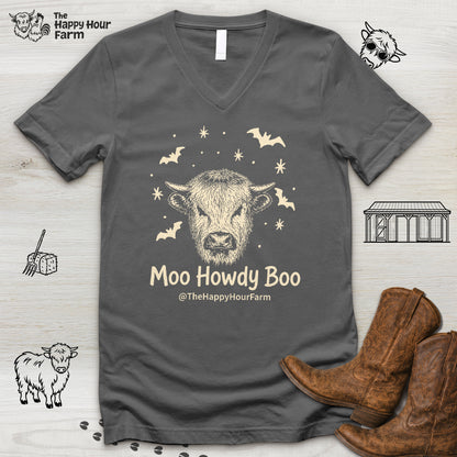 Moo Howdy Boo V-Neck Tee
