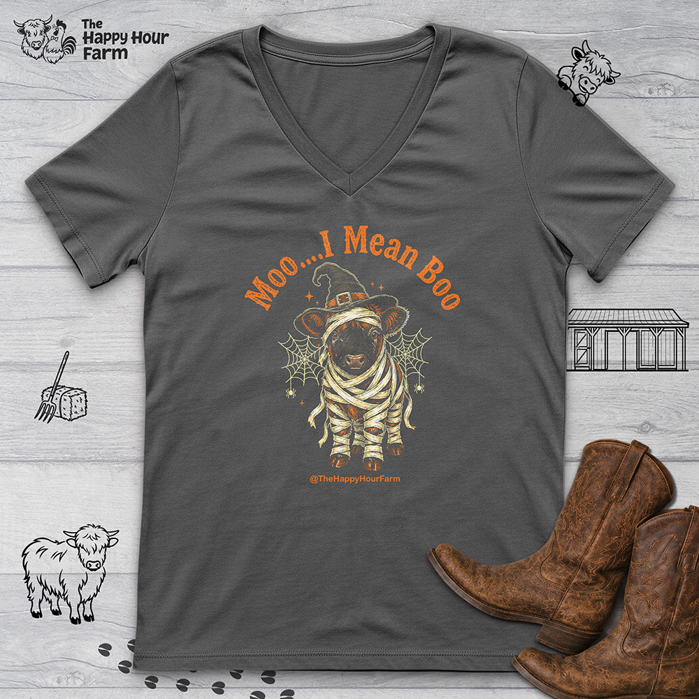 Moo I Mean Boo V-Neck Tee