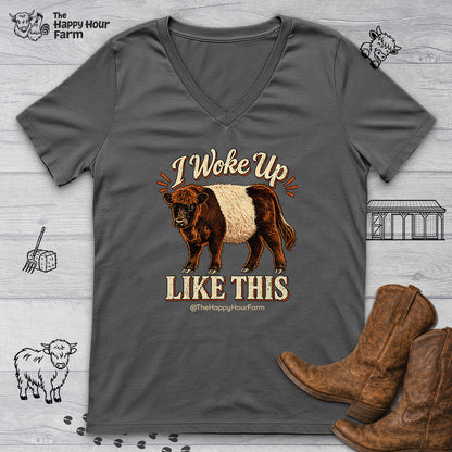 I Woke Up LIKE THIS V-Neck Tee