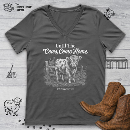 Until The Cows Come Home V-Neck Tee