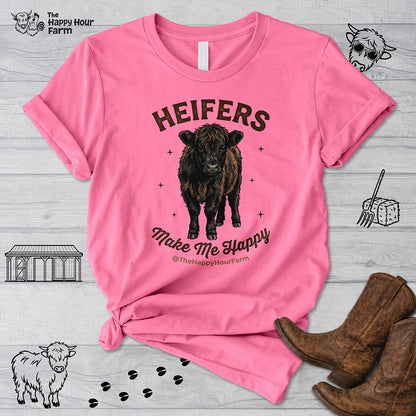 Heifers Make Me Happy Unisex Tee