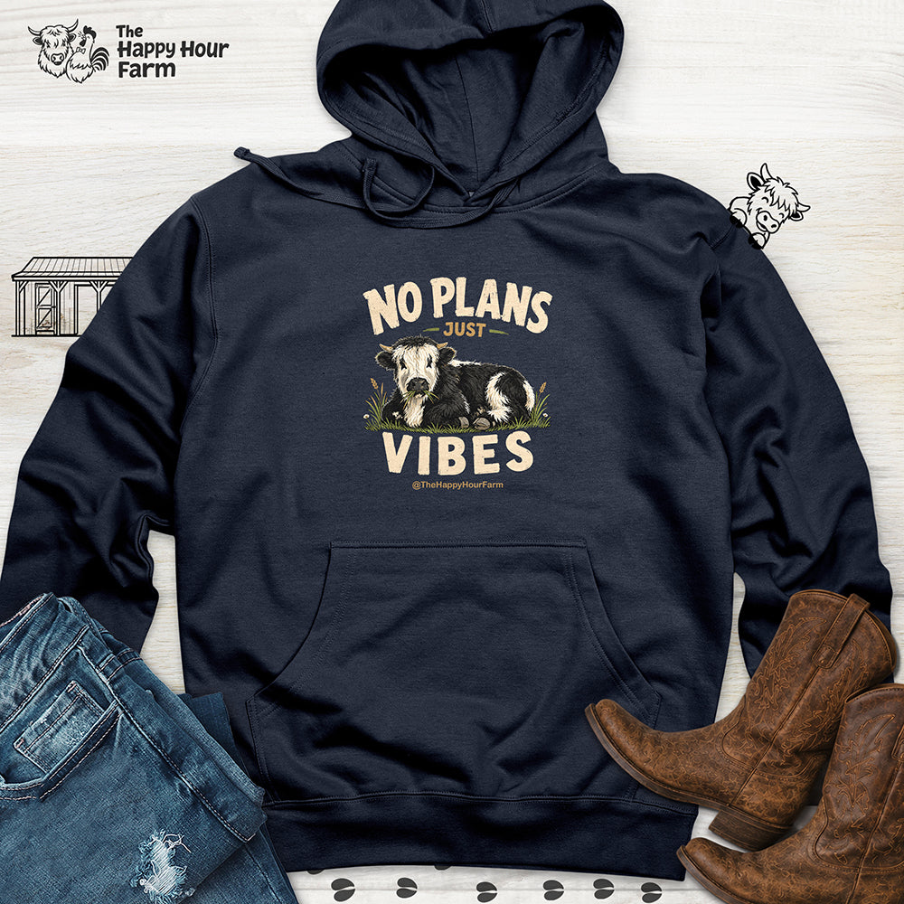 No Plan Just Vibes Hooded Sweatshirt