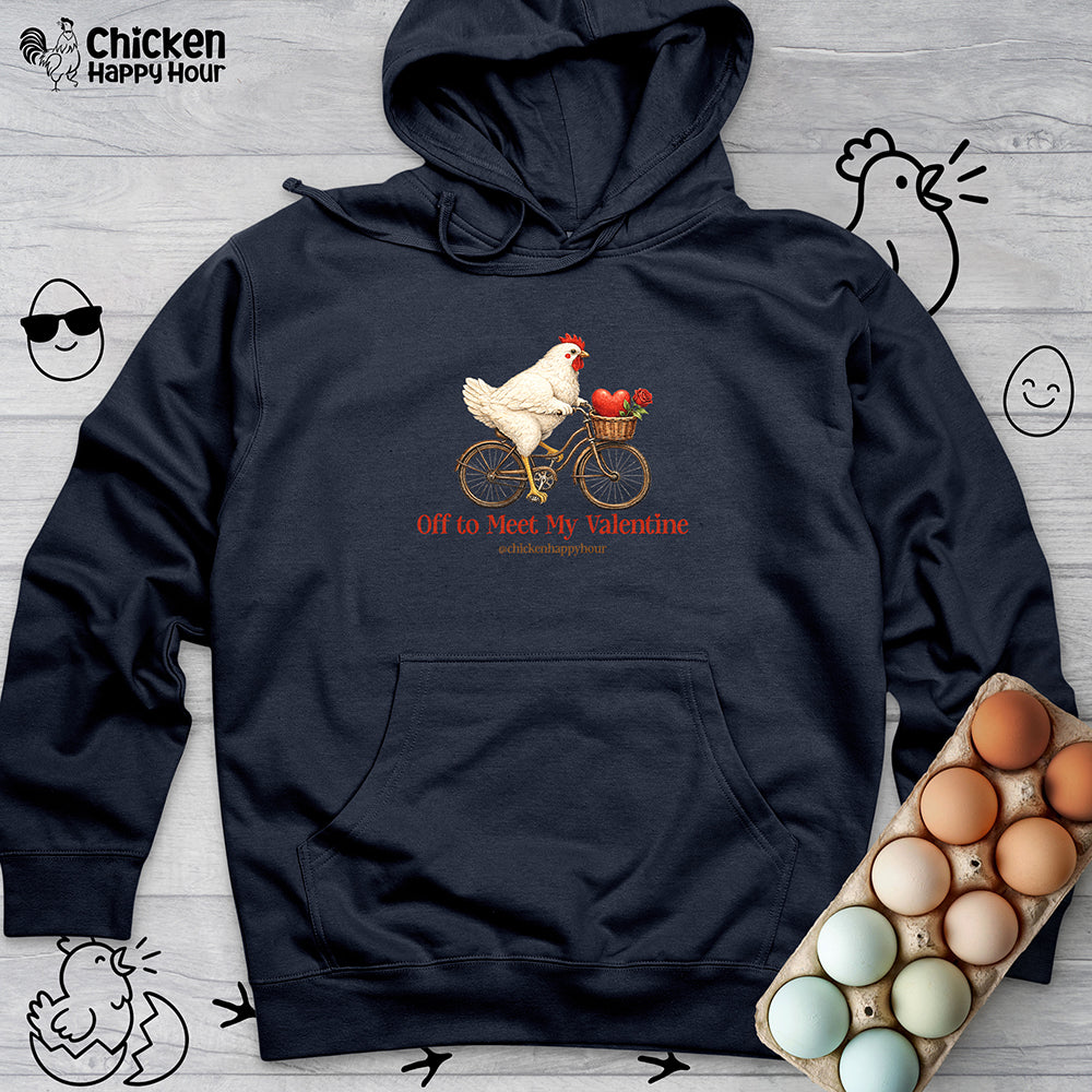 Off to Meet My Valentine Hooded Sweatshirt