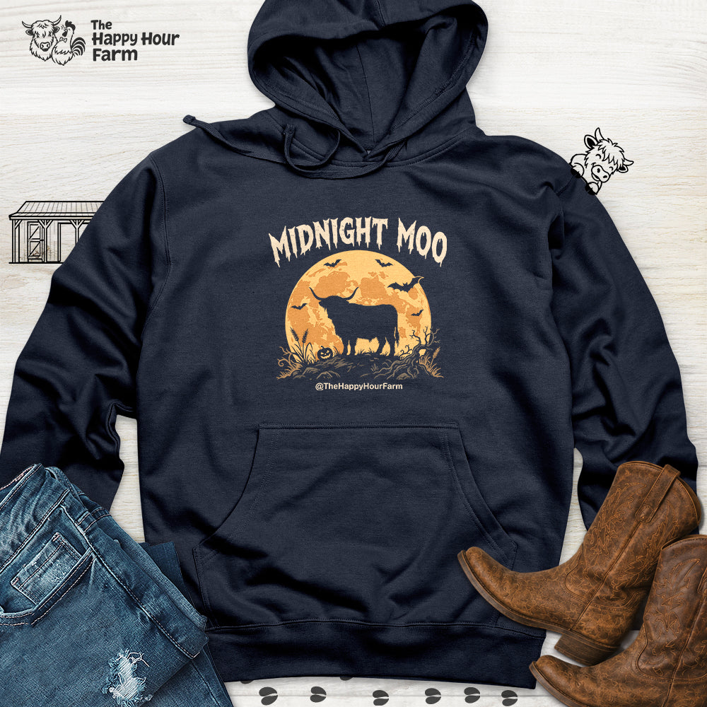 Midnight Moo Hooded Sweatshirt