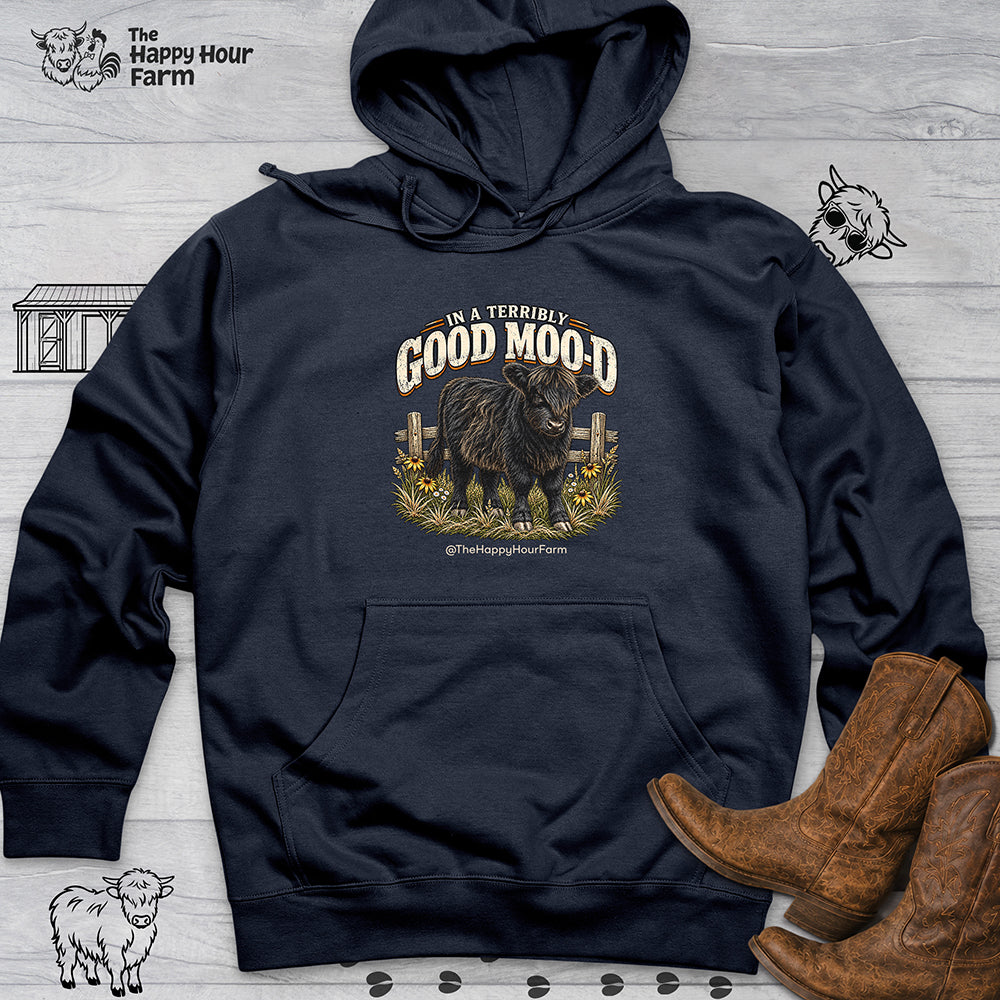 In a Terribly GOOD MOO-D Hooded Sweatshirt