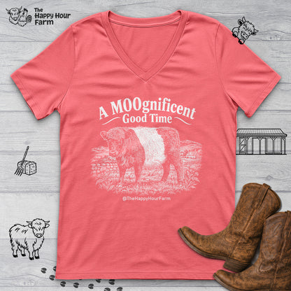 A MOOgnificent Good Time V-Neck Tee