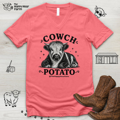 Cowch Potato V-Neck Tee