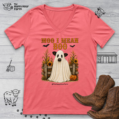 Moo I Mean Boo 2 V-Neck Tee