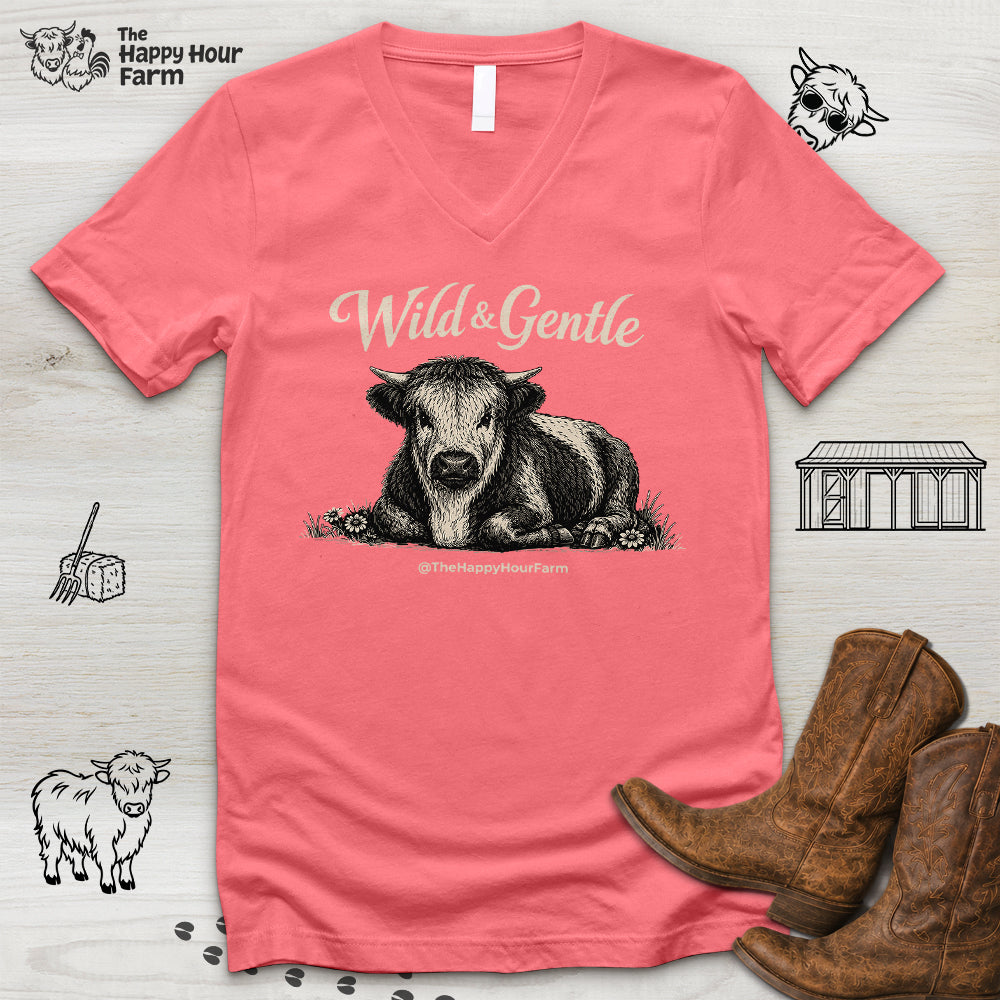 Wild & Gentle V-Neck Tee