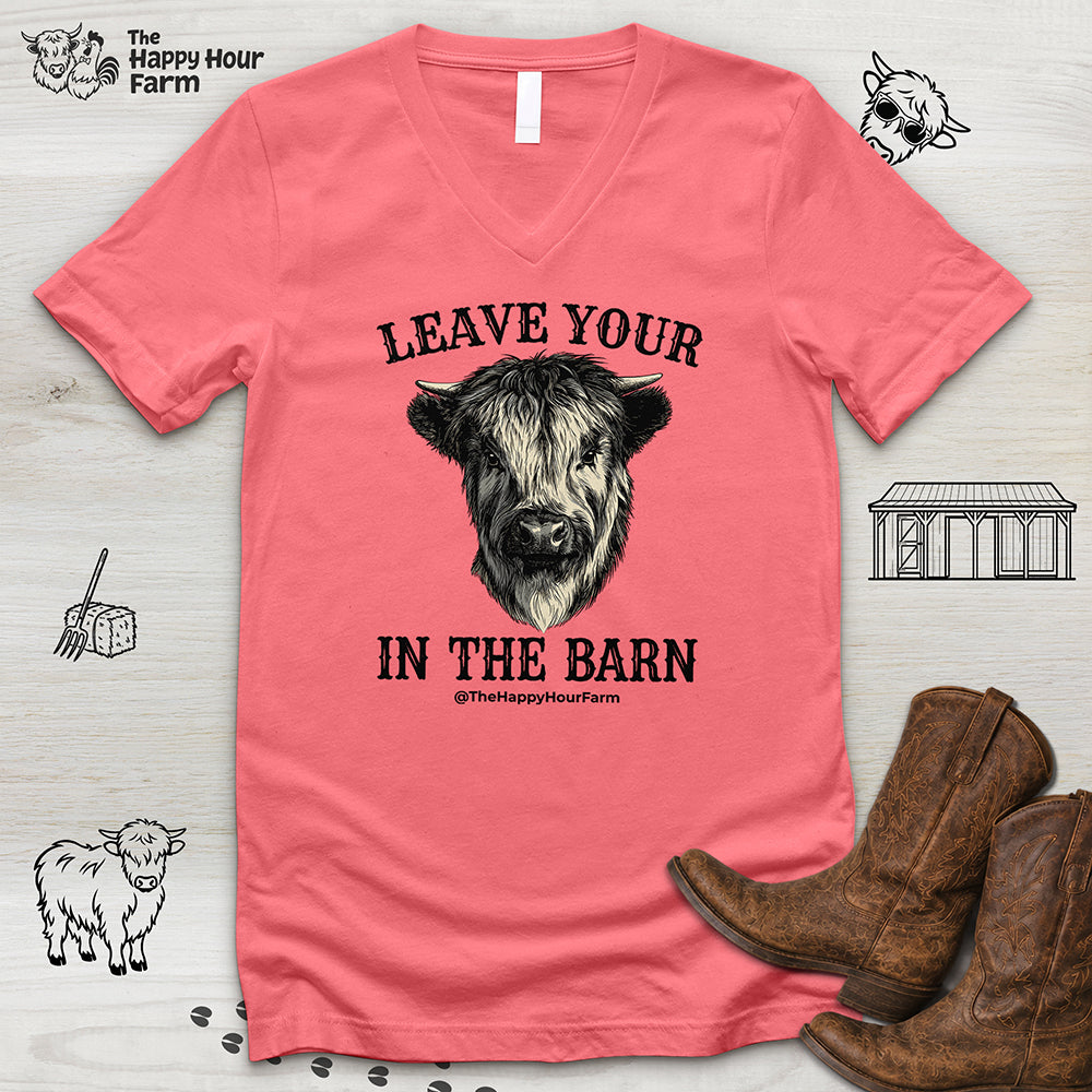 Leave Your Bull  in the Barn V-Neck Tee