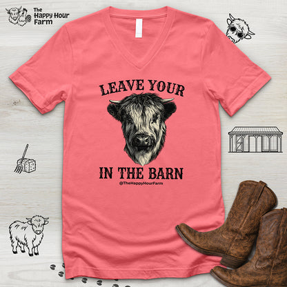 Leave Your Bull  in the Barn V-Neck Tee