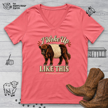 I Woke Up LIKE THIS V-Neck Tee