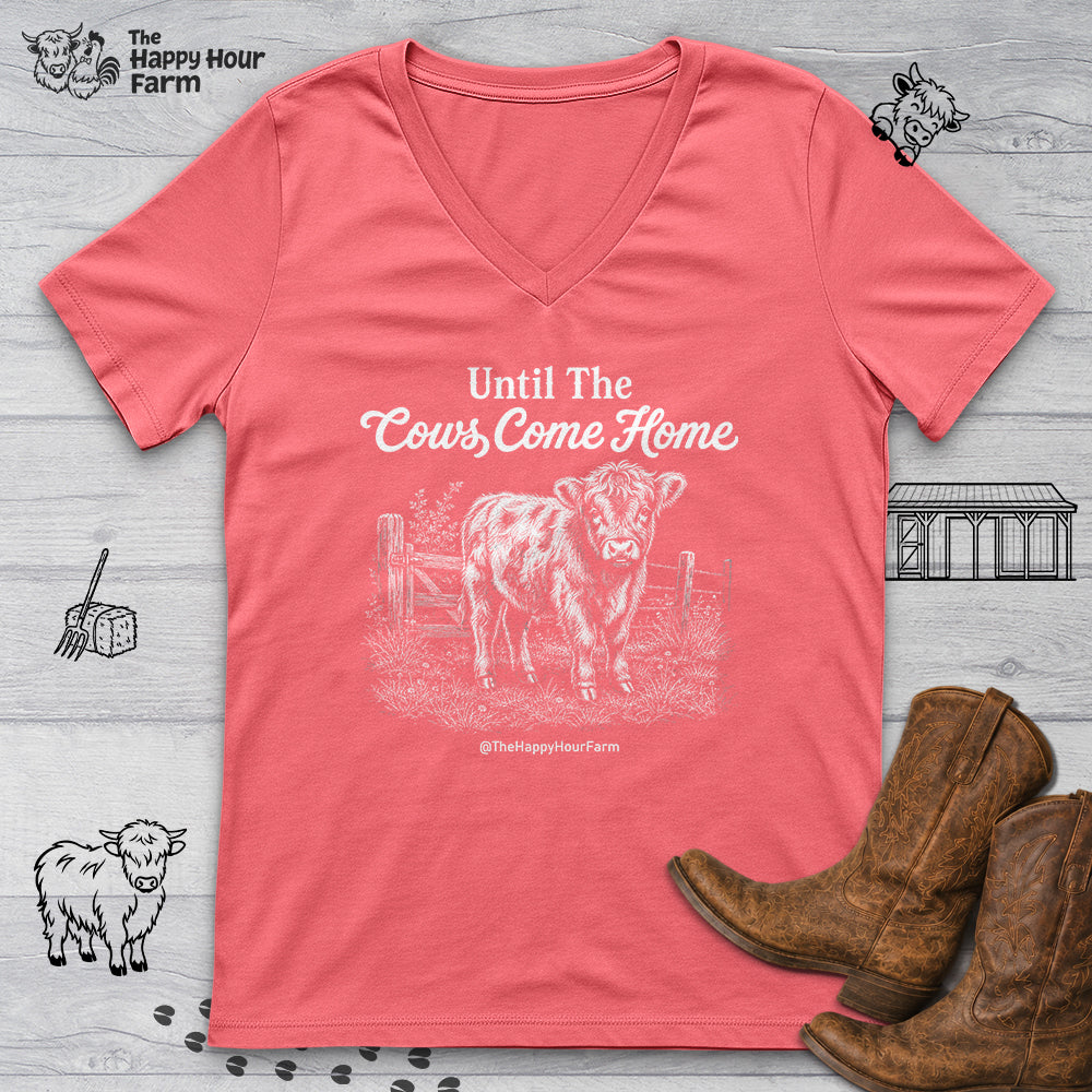 Until The Cows Come Home V-Neck Tee
