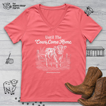 Until The Cows Come Home V-Neck Tee