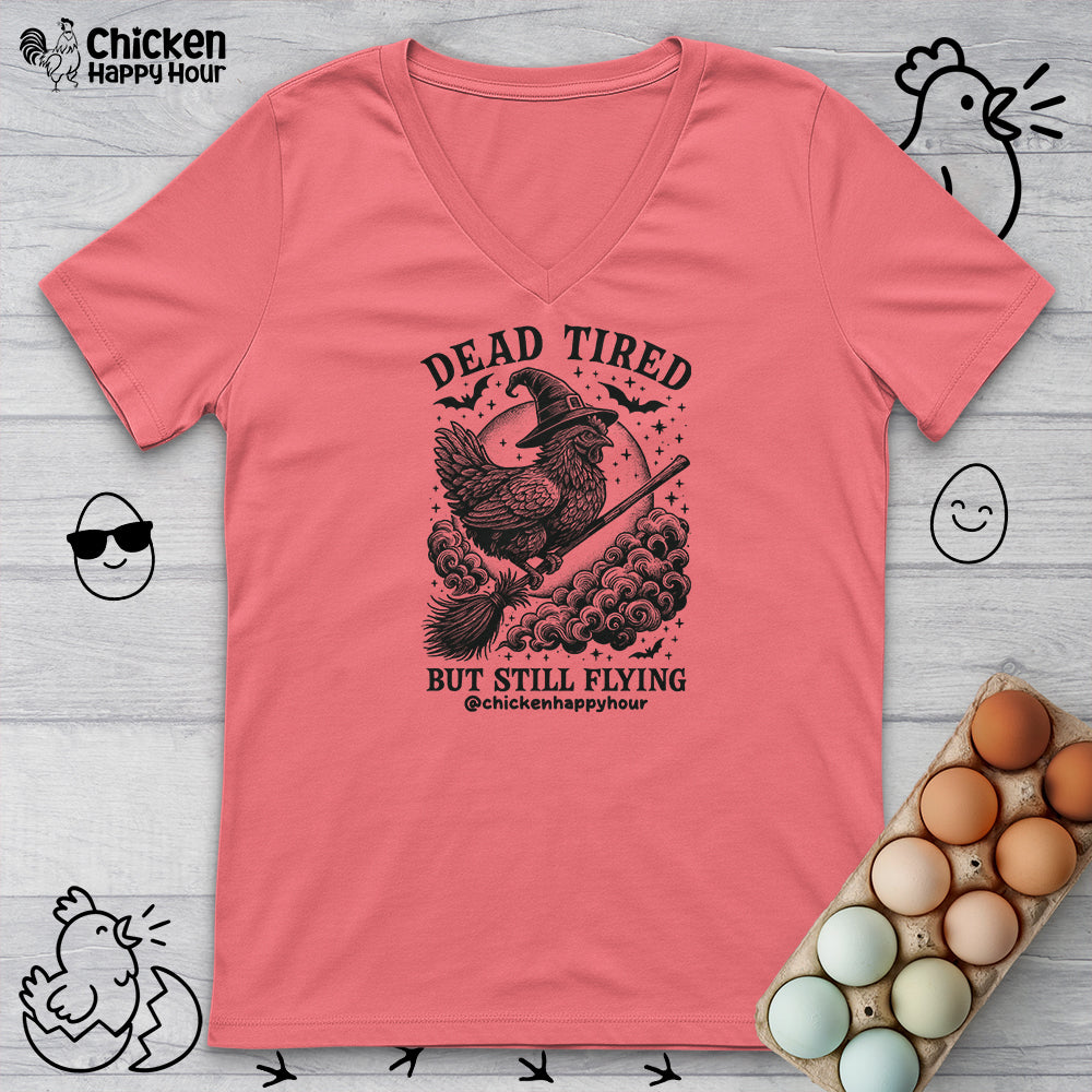 Dead Tired but Still Flying V-Neck Tee