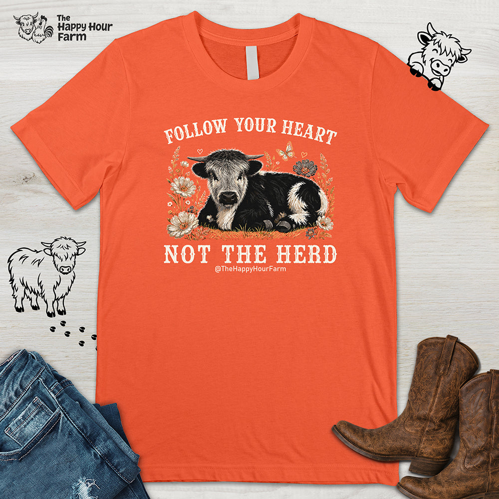 Follow Your Heart Not the Herd Unisex Tee
