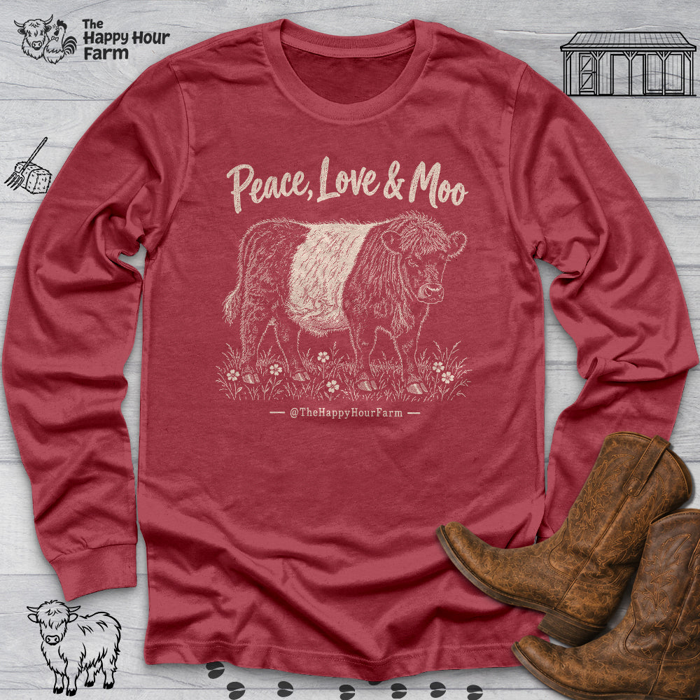 Peace, Love & Moo Long Sleeve