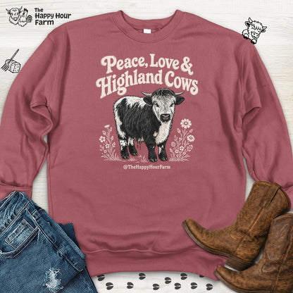 Peace, Love & Highland Cows Sweatshirt
