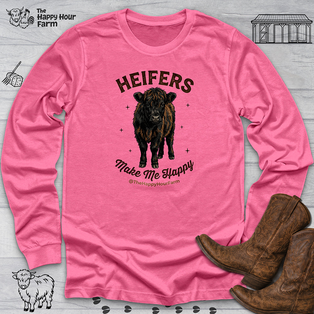 Heifers Make Me Happy Long Sleeve