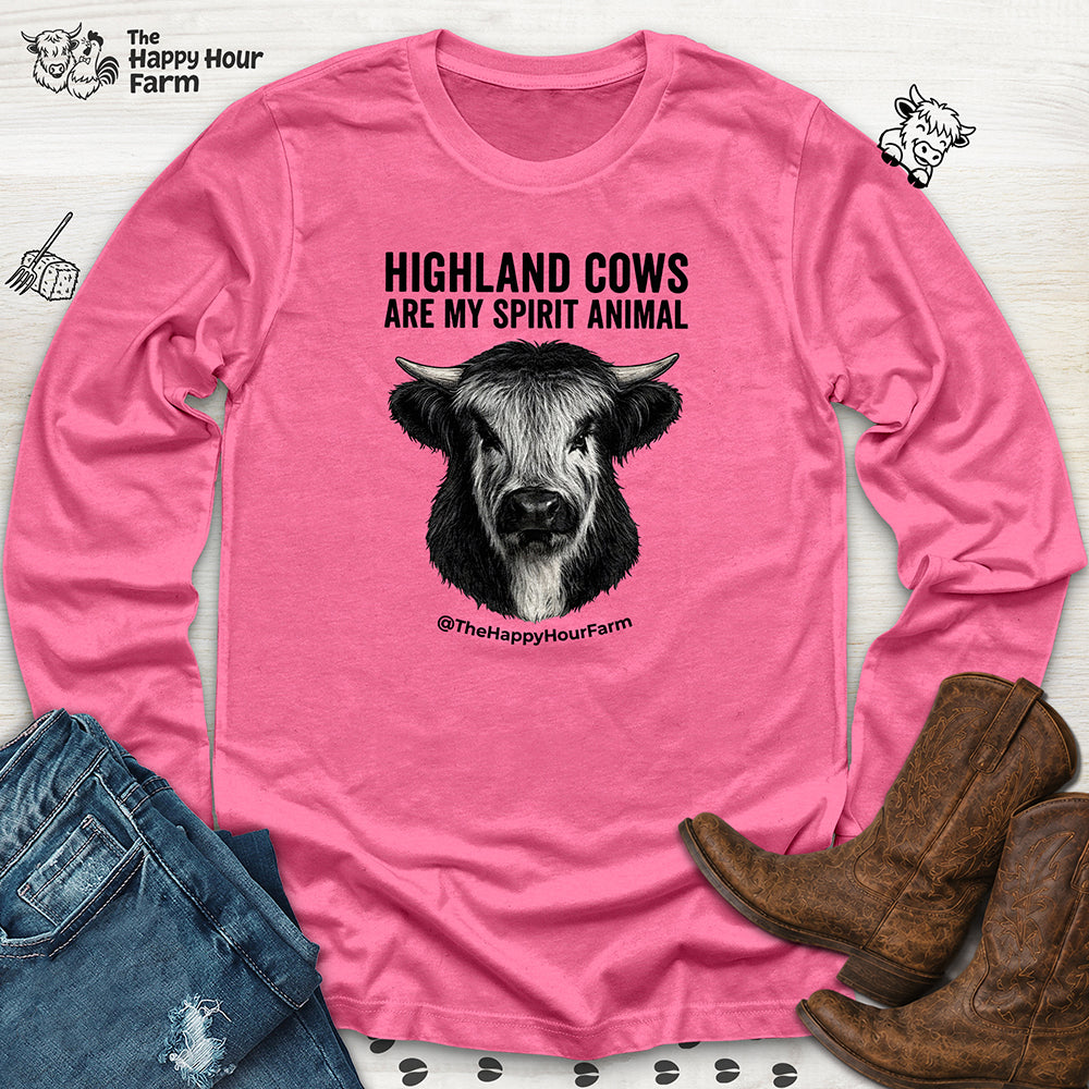Highland Cows Are My Spirit Animal Long Sleeve