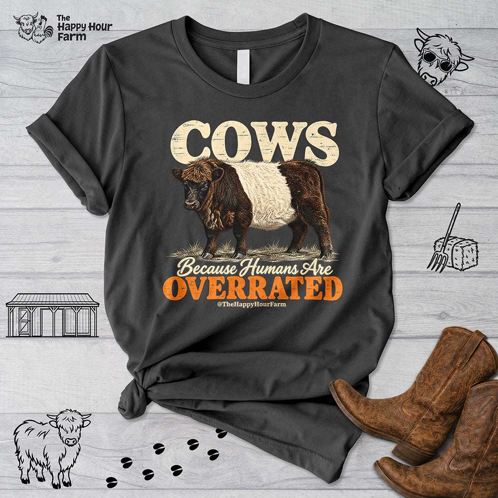 Cows Because Humans Are Overrated Unisex Tee