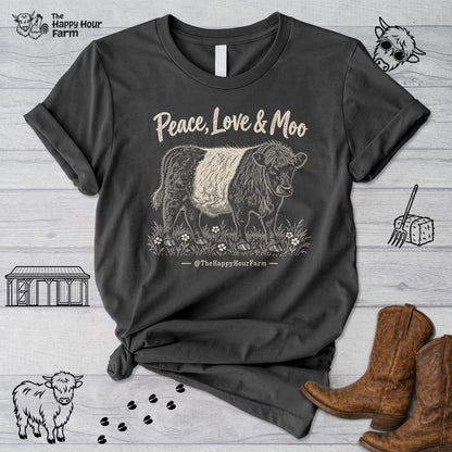 Peace, Love & Moo Unisex Tee