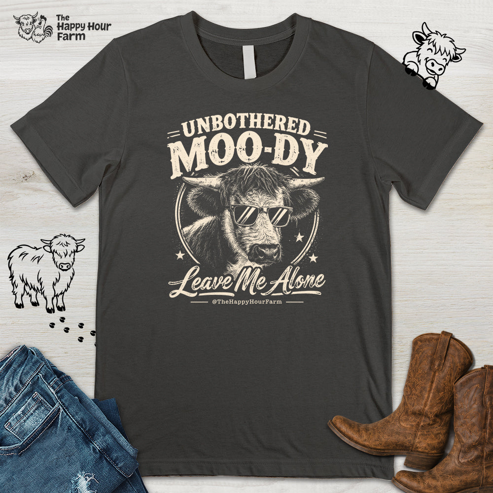 Unbothered Moo-Dy Leave Me Alone Unisex Tee