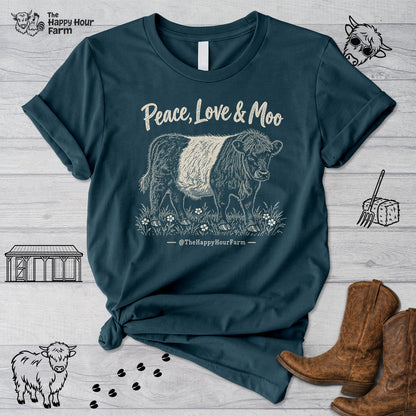 Peace, Love & Moo Unisex Tee