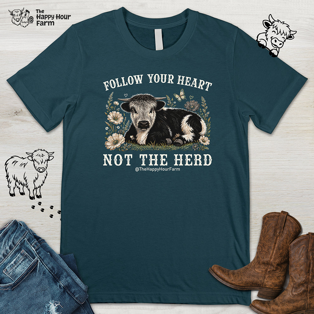 Follow Your Heart Not the Herd Unisex Tee