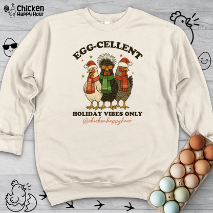 Egg-Cellent Holiday Vibes Only Sweatshirt