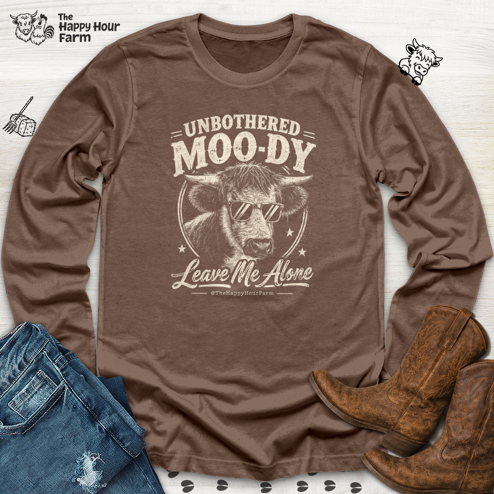 Unbothered Moo-Dy Leave Me Alone Long Sleeve
