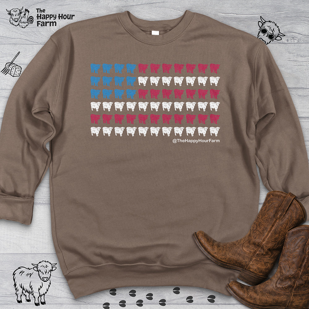 American Flag Cows Sweatshirt