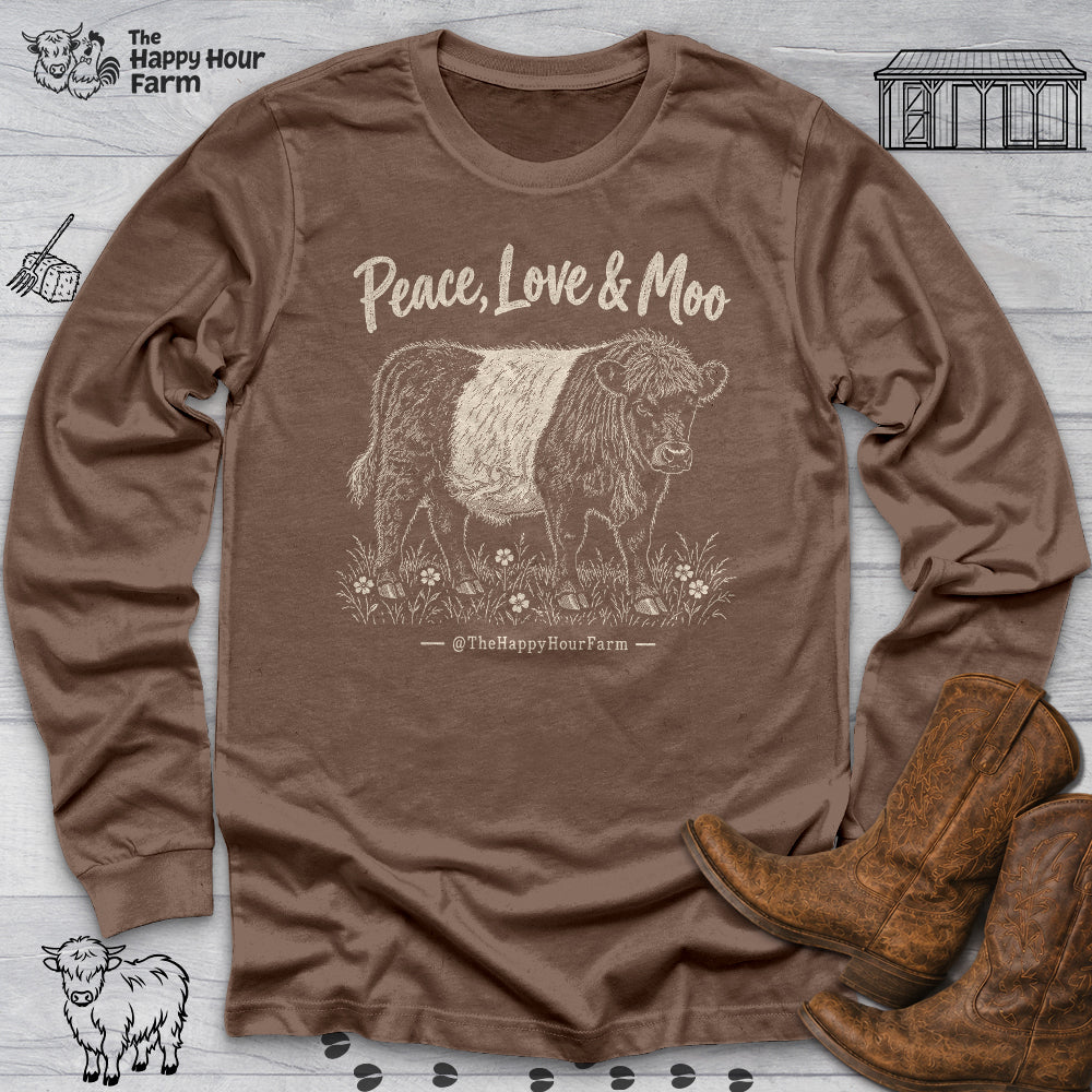 Peace, Love & Moo Long Sleeve