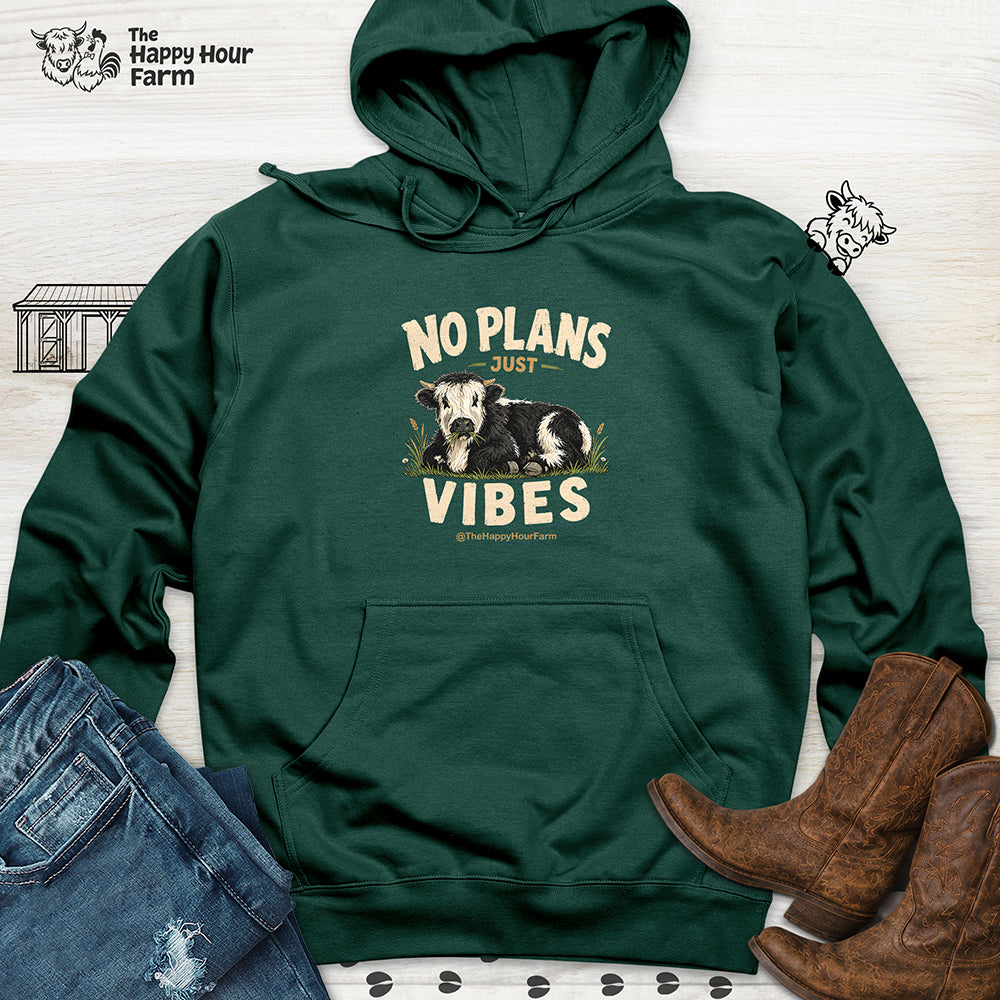 No Plan Just Vibes Hooded Sweatshirt