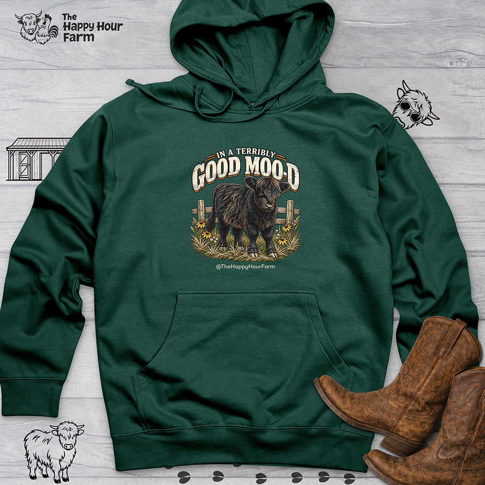In a Terribly GOOD MOO-D Hooded Sweatshirt