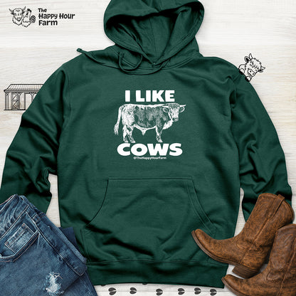 I Like Cows Hooded Sweatshirt